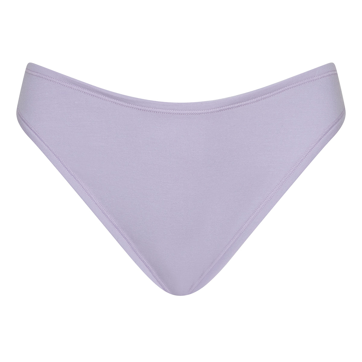 high waist thong front product photo in the color lilac