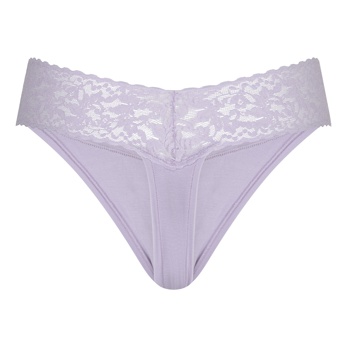 lace thong back product photo in the color lilac
