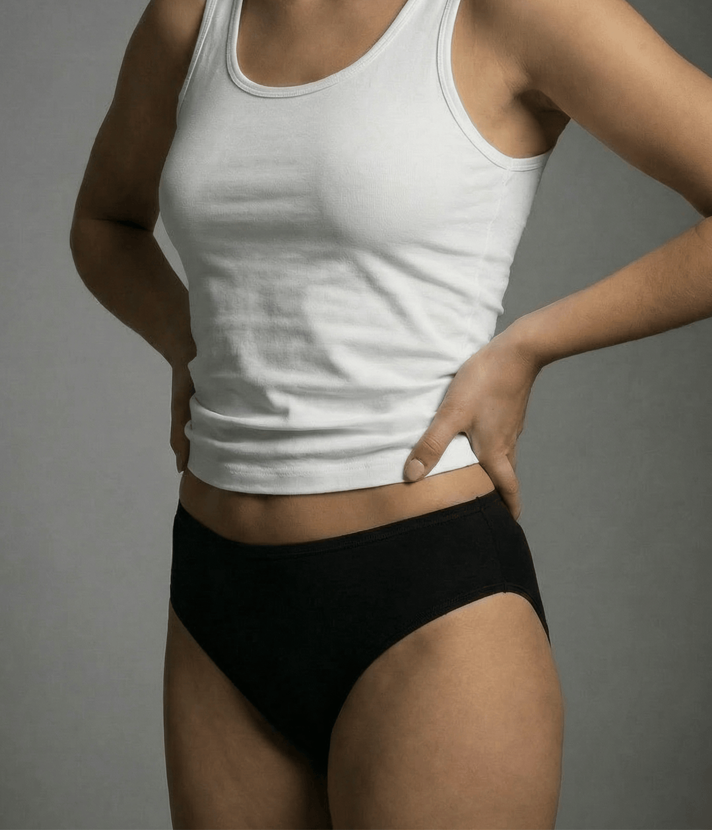 the brief side photo on model 2 in the color black