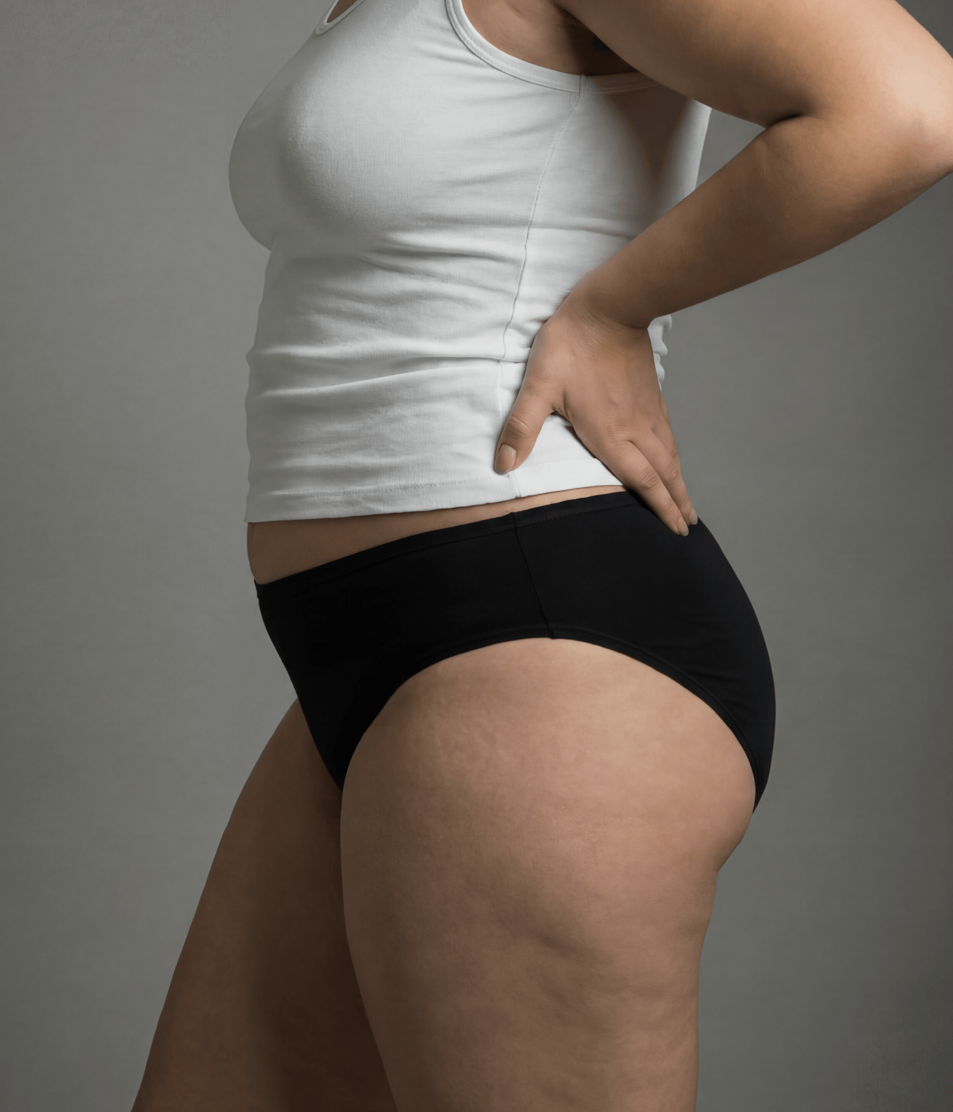 the brief side photo on model 1 in the color black